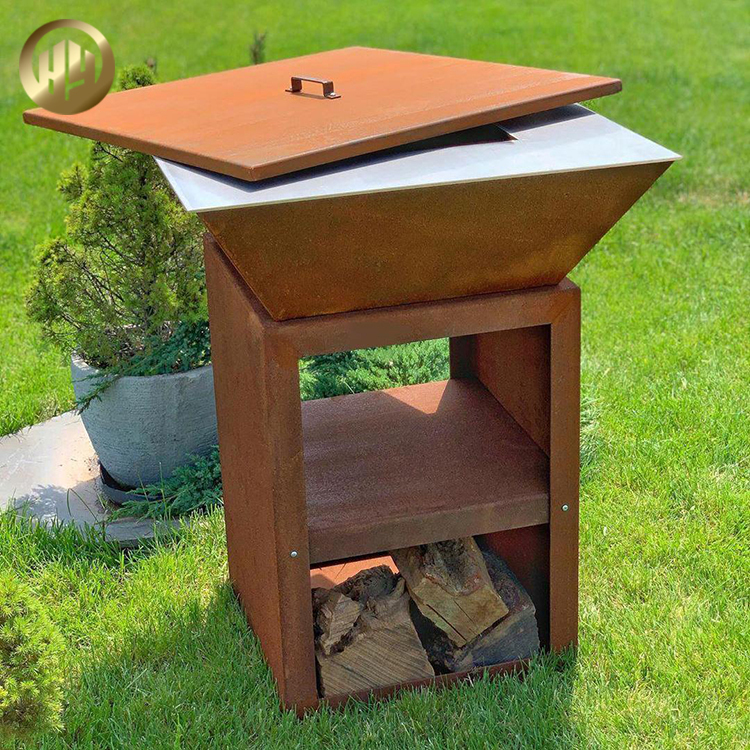 Rusty Metal Custom Thickness Corten Steel Barbecue Practical Fire Pit