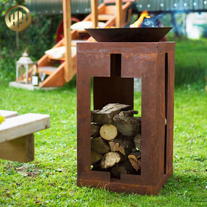 Rusty Corten Steel Garden Heating Laser Cut Heater Durable Fire Pit