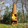 Rectangular Metal Corten Steel Heater Wood Burning Barbecue Fire Pit