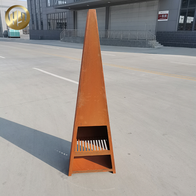 Rusty Metal High Quality Corten Steel Standing Garden Heating Fire Pit Brazier