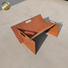 Assembly Corten Steel Rectangular Barbecue Grill Fire Pit Rusty Metal Heater