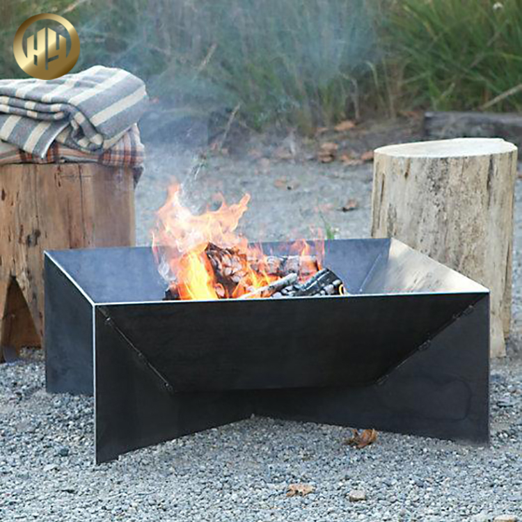 Courtyard Decoration Rectangular Assembly Wood Burning Heater Fire Pit