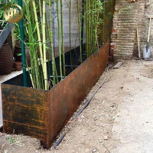 Garden Rectangular Corten Steel Decoration Flower Planter Metal Nursery