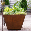 Corten Steel Rusty Treatment Pyramid Metal Decoration Flower Planter