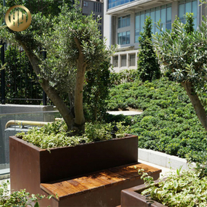 Factory Supply Corten Steel Square Metal Ornaments Decoration Flower Planter