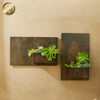 Modern Small Corten Steel Rusty Metal Decoration Wall Hanging Planter