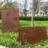Corten Steel Custom Laser Cut Pattern Rusty Metal Landscape Screen Panel