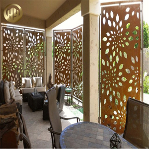 Wholesale Divided Corten Steel Rectangular Metal Decoration Panel Screen