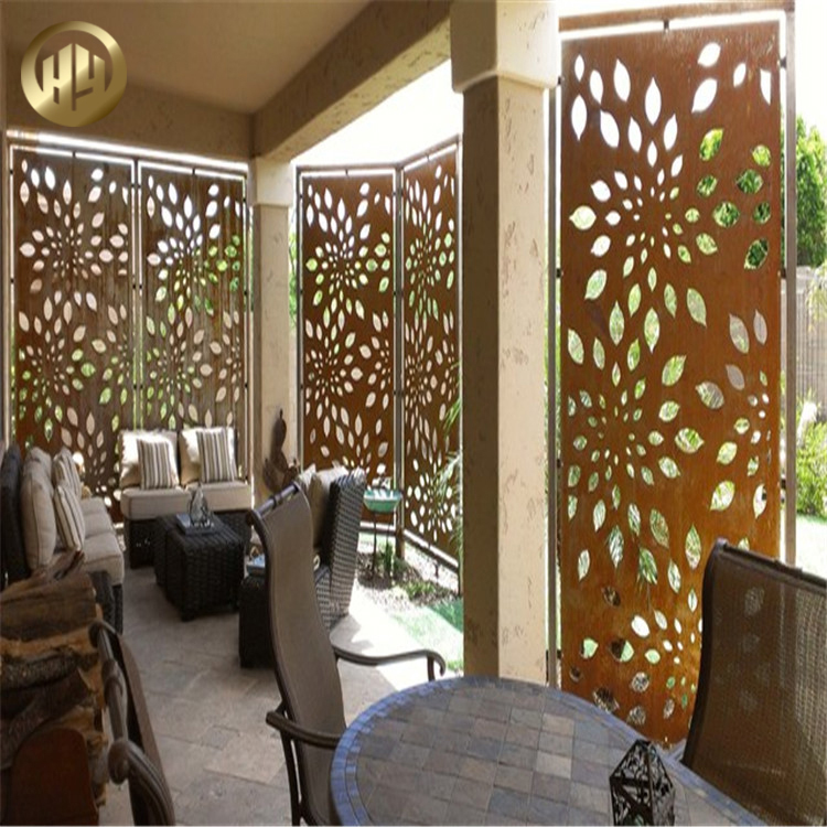 Room Decoration Corten Steel Metal RustyTreatment Decoration Screen Panel