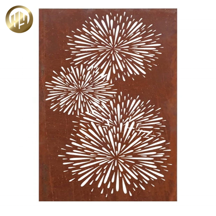 High Quality Corten Steel Rusty Metal Laser Cut Panel Decoration Screen