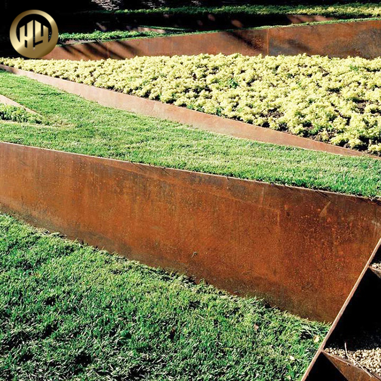 Rusty Treatment Corten Steel Metal Decoration Garden Lawn Border