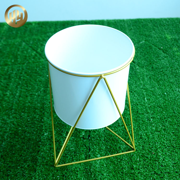 High Quality Room Decoration Metal Round Small Flower Planter