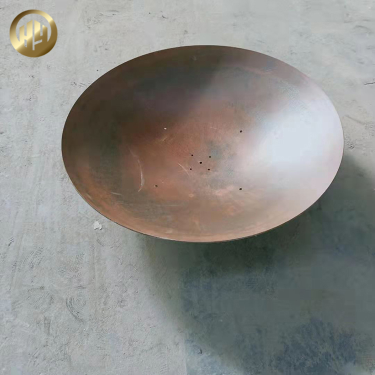 Dish Corten Steel Rusty Metal Decoration Practical Fire Pit Heater