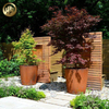 Garden Metal Corten Steel Tapered Shape Practical Flower Planter Nursery