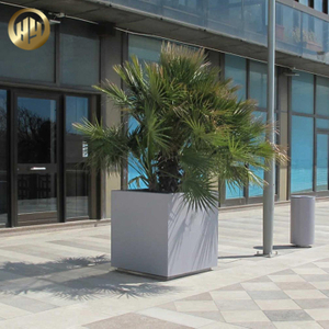 Bending Landscape Decoration Metal 2mm Thickness Flower Planter Pot