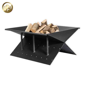Rectangular Assembly Laser Cut Pattern Metal Practical Heating Fire Pit