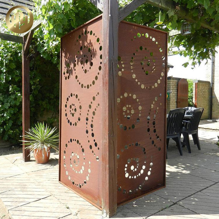 High Quality Garden Decoration Corten Steel Rusty Stand Metal Practical Screen