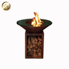 Practical Barbecue Metal Corten Steel Wood Burning Fire Pit
