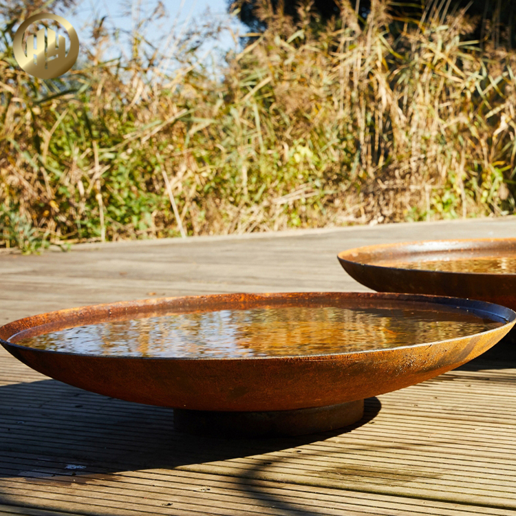 Round Corten Steel High Quality Durable Metal Fire Pit Metal Heater
