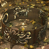 Camping Metal Simple Laser Cut Pattern Wood Burning Fire Ring Pit
