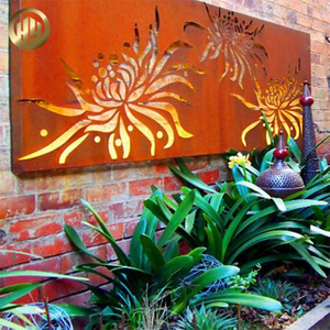 Garden Courtyard Corten Steel Rusty Metal Decoration Panel Screen
