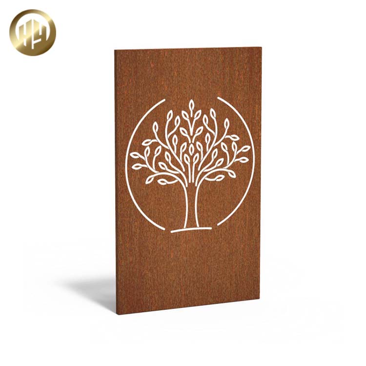 Custom Pattern Corten Steel Rusty Metal Decoration Panel Screen