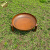 Corten Steel Round Rusty Wood Burning Heater Outdoor Barbecue Fire Pit