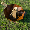 Morden Design Octagon Rusty Outdoor Barbecue Wood Burning Fire Pit