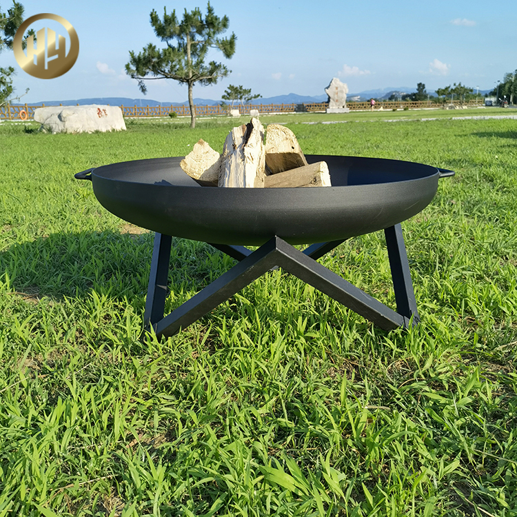 Corten Steel Black Round Heater Ourdoor Barbecue Fire Pit 