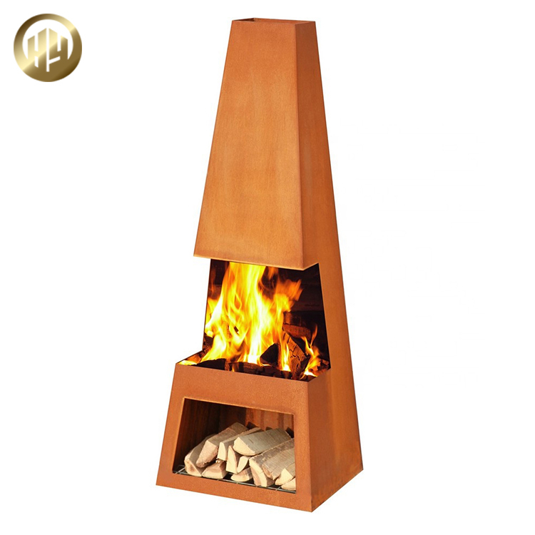 Garden Room Distinctive Design Corten Steel Metal Heater Rusty Fire Pit