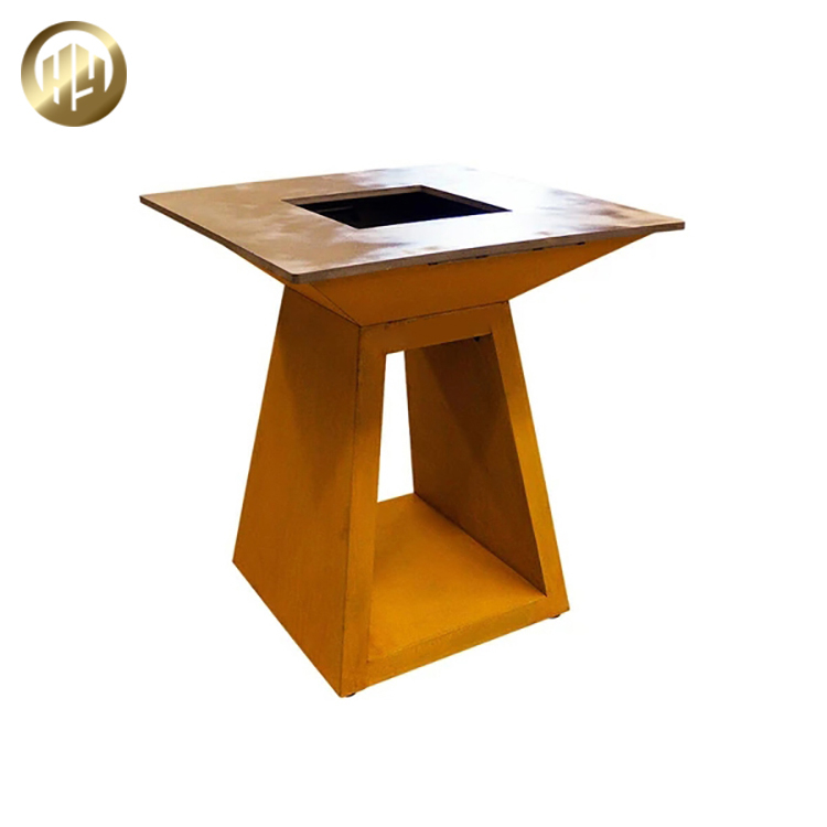 Combination Corten Steel Fire Pit Camping Party Barbecue Metal Heater