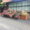Courtyard Decoration Rectangular Metal Corten Steel Rusty Practical Planter Box