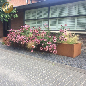 Patio Corten Steel Rectangular Plantador Plants Nursery Decoration Planter