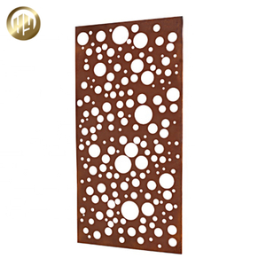 Laser Cut Bubble Pattern Simple Rectangular Metal Steel Screen Panel