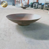 Dish Corten Steel Rusty Metal Decoration Practical Fire Pit Heater