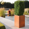 Corten Steel Rusty Treatment Metal Rectangular Stand Practical Planter