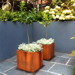2mm Thickness Corten Steel Rusty Metal Decoration Flower Planter