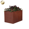 Medium Rectangular Corten Steel Rusty Metal Plantador Nursery Planter
