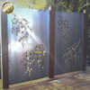 Steel Rectangular Metal Laser Cut Pattern Wall Hanging Decoration Screen