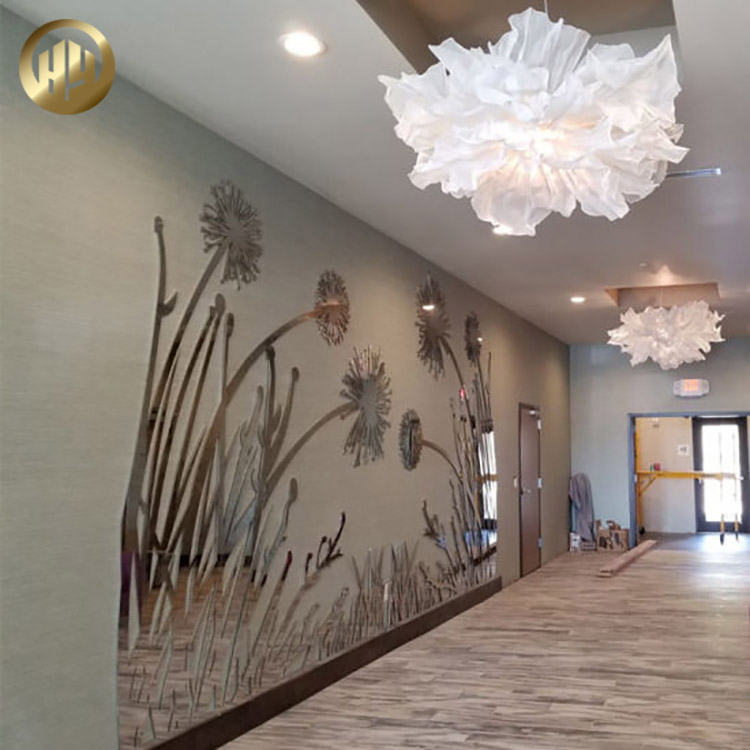 Simple Metal Indoor Decoration Rectangular Powder Coating Screen