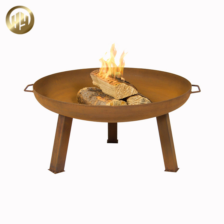 Corten Steel Rusty Metal Decoration Round Fire Bowl Pit Heater