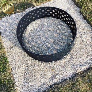 Round Custom Pattern Outdoor Metal Heater Steel Laser Cut Fire Ring