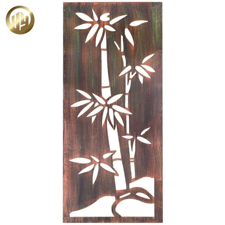 Rectangular Custom Thickness Corten Steel Metal Simple Decoration Screen