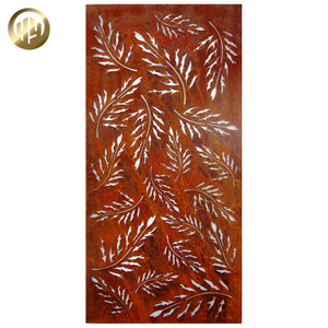 Garden Laser Cut Pattern Corten Steel Rusty Metal Decoration Screen