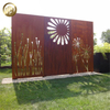 Outdoor Metal Corten Steel Rusty Decoration Simple Horizontal Screen