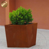 Corten Steel Rusty Treatment Pyramid Metal Decoration Flower Planter