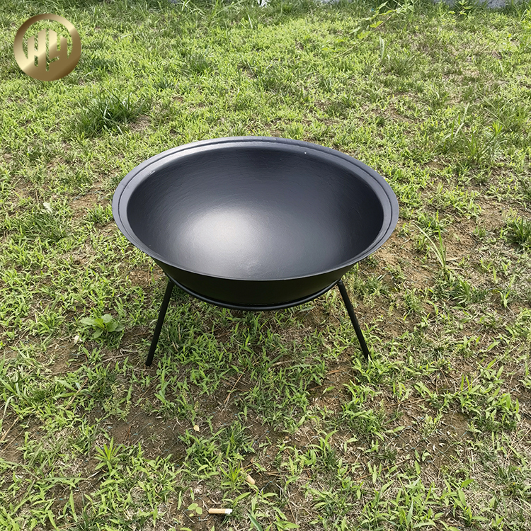 Black Color Round Barbecue Wood Burning Metal Heater Outdoor Fire Pit