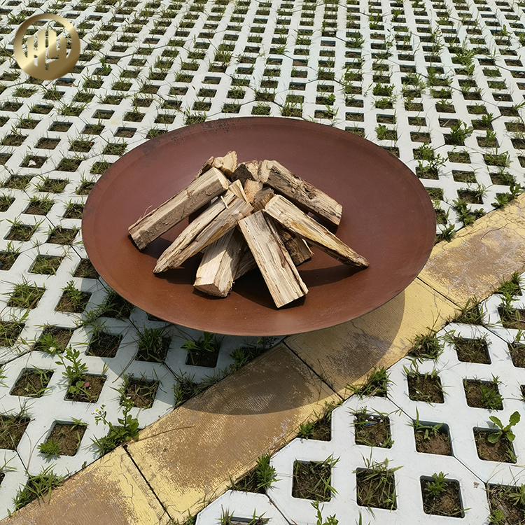 Factory Supply Corten Steel Round Barebecue Fire Pit Wood Burning Heater