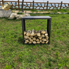 Morden Design rectgular Corten Steel Outdoor Barbecue Wood Storage