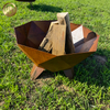 Morden Design Octagon Rusty Outdoor Barbecue Wood Burning Fire Pit